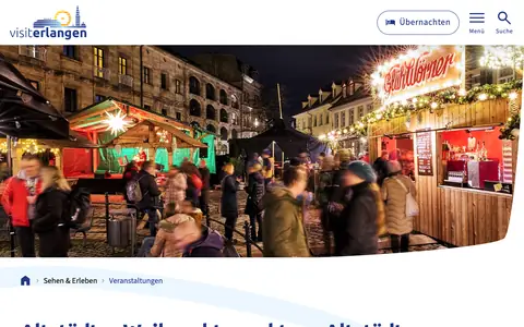 Screenshot of visit-erlangen.de