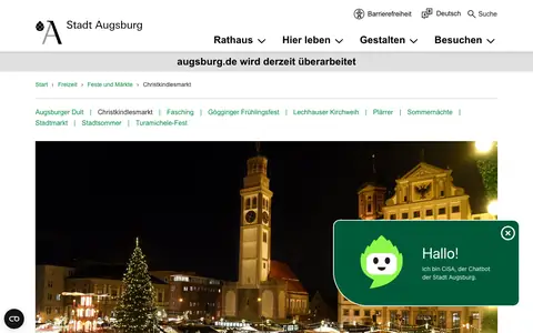 Screenshot of augsburg.de