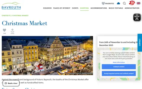 Screenshot of bayreuth-tourismus.de
