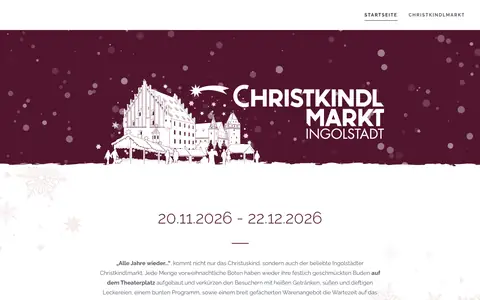 Screenshot of christkindlmarkt-ingolstadt.de