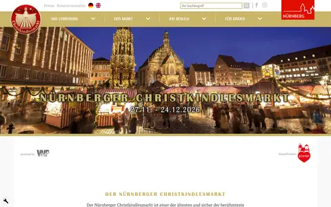 Screenshot of christkindlesmarkt.de