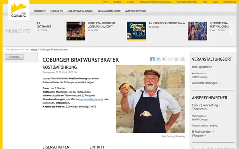 Screenshot of coburgmarketing.de