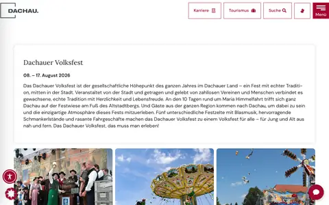 Screenshot of dachau.de