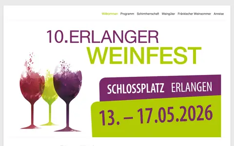 Screenshot of weinfest-erlangen.de