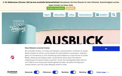 Screenshot of innenstadt-freising.de