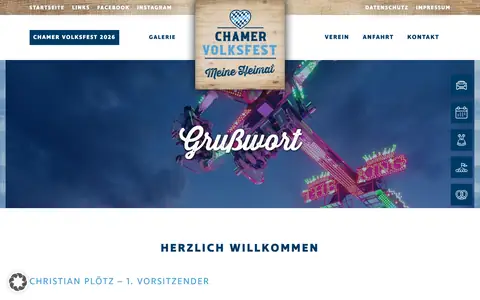 Screenshot of cham-volksfest.de