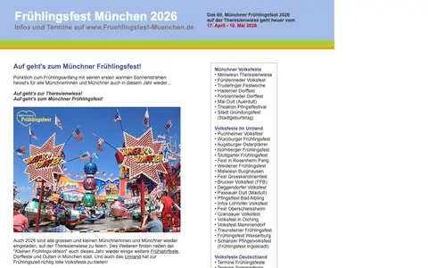 Screenshot of fruehlingsfest-muenchen.de