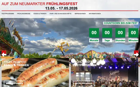 Screenshot of neumarkt-fruehlingsfest.de