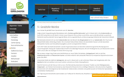 Screenshot of gerolzhofen.de