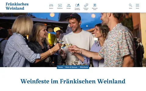 Screenshot of fraenkisches-weinland.de