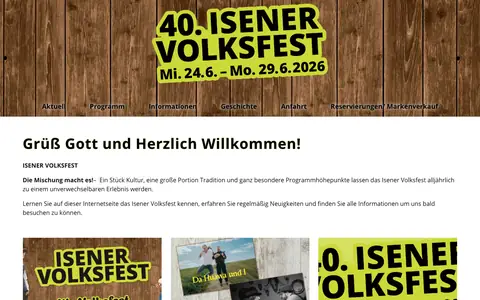 Screenshot of isener-volksfest.de