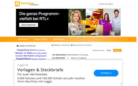 Screenshot of jahninselfest.de