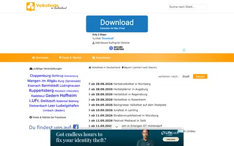Screenshot of frankenkids.de
