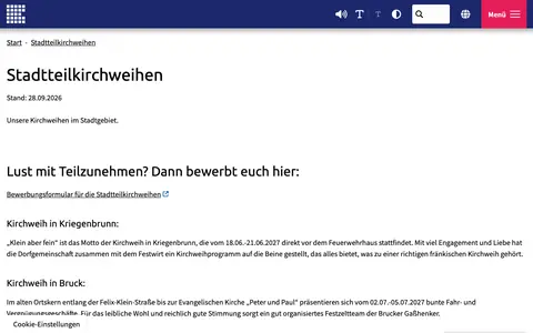 Screenshot of erlangen.de