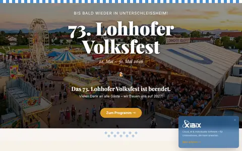 Screenshot of volksfest-lohhof.de