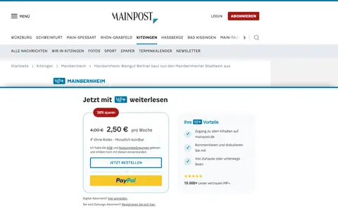 Screenshot of mainpost.de