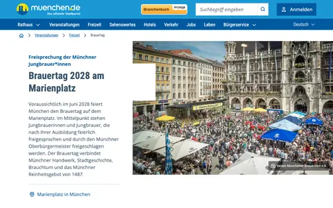 Screenshot of muenchen.de
