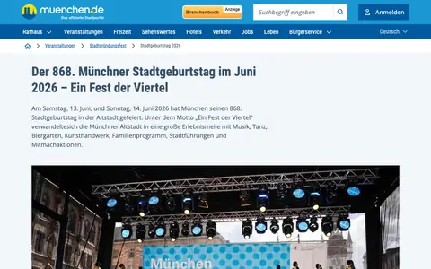 Screenshot of muenchen.de