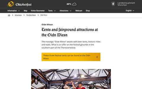 Screenshot of oktoberfest.de