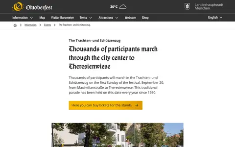 Screenshot of oktoberfest.de