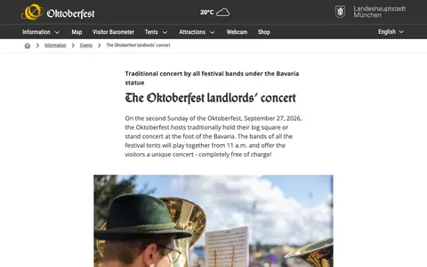 Screenshot of oktoberfest.de