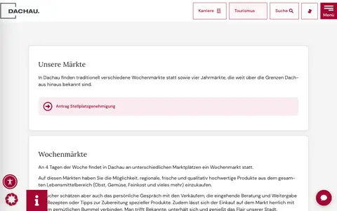 Screenshot of dachau.de