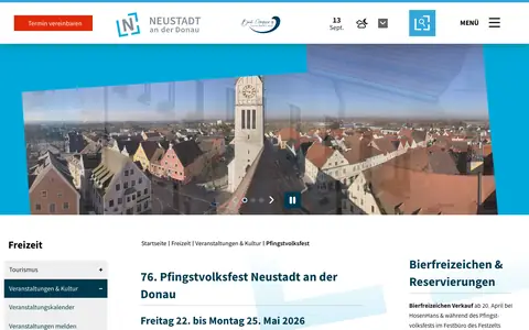 Screenshot of neustadt-donau.de
