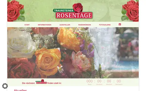 Screenshot of traunsteiner-rosentage.de