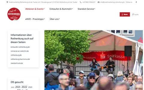 Screenshot of stadtmarketing-rothenburg.de