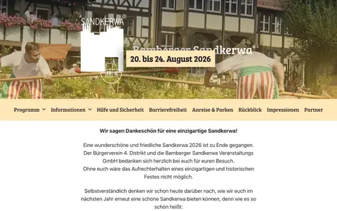 Screenshot of sandkerwa.de