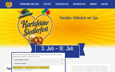Screenshot of siedlerfest-karlsfeld.de