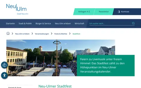 Screenshot of nu.neu-ulm.de