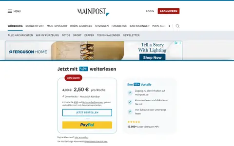 Screenshot of mainpost.de