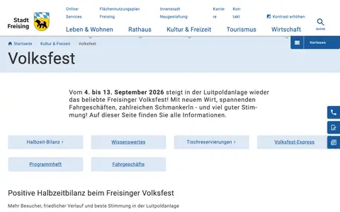 Screenshot of freising.de