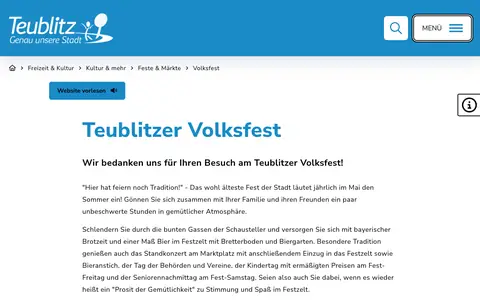 Screenshot of teublitz.de