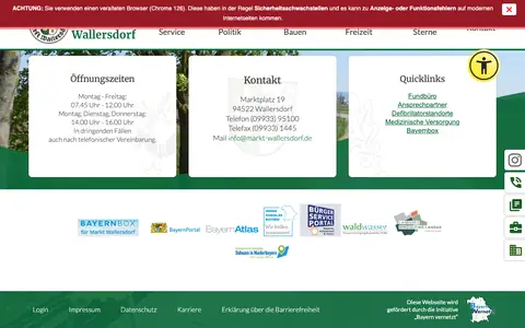Screenshot of markt-wallersdorf.de