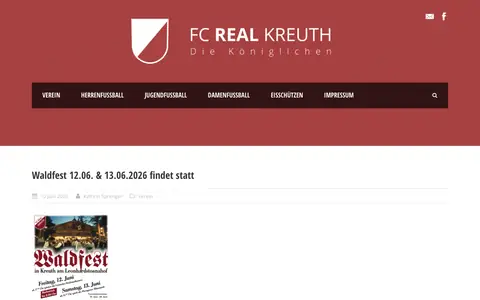 Screenshot of fcrealkreuth.de