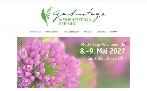 Screenshot of gartentage-freising-weihenstephan.de