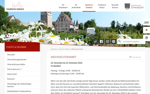 Screenshot of tourismus-dinkelsbuehl.de