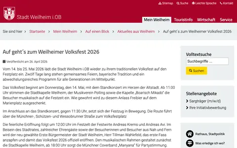 Screenshot of weilheim.de