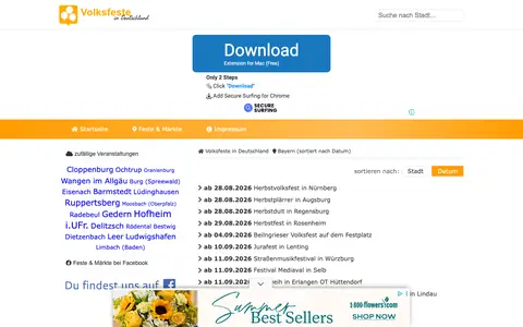 Screenshot of bayreuth-tourismus.de